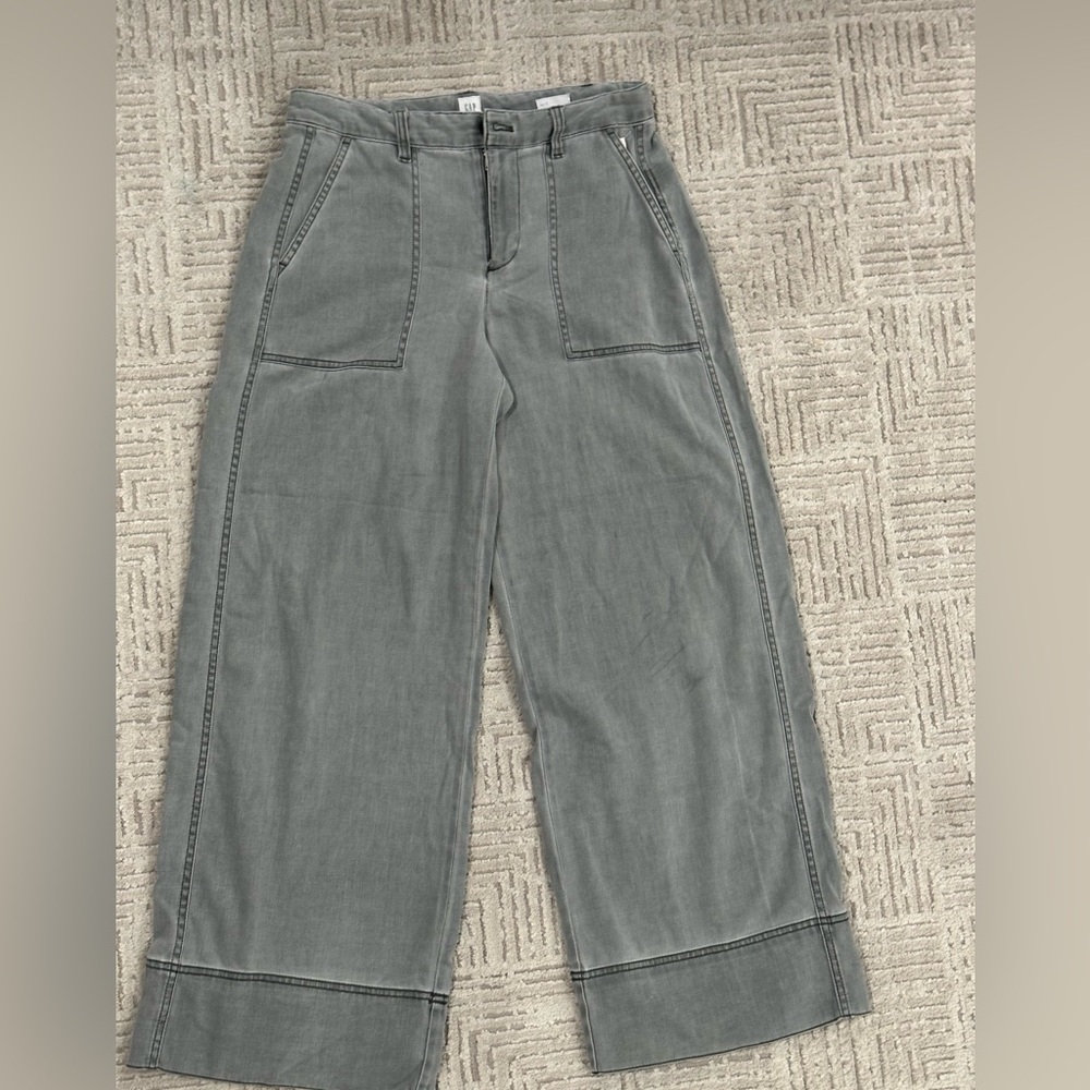 GAP Charcoal Wide Leg Flare Women's Jeans/Pants - Picture 2 of 15
